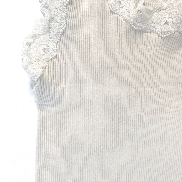 Rosemunde silk cotton lace ribbed tank top - Picture 8 of 10
